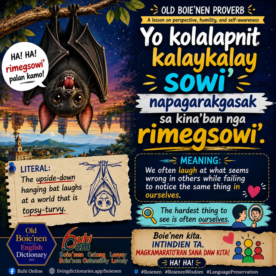 Yo kolalapnit kalaykalay sowi’ napagarakgasak sa kina’ban nga rimegsowi’.
